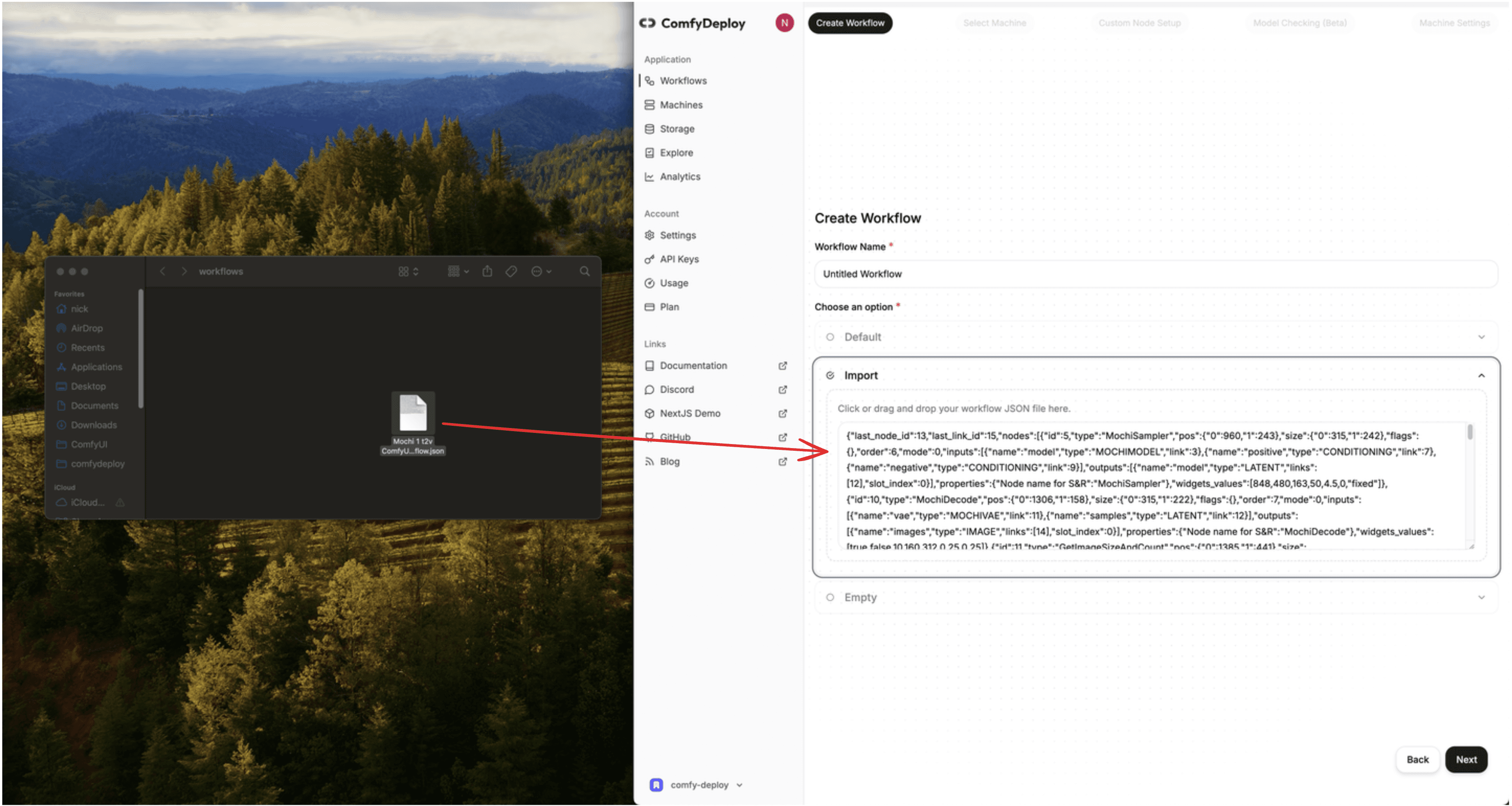 Import workflow